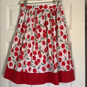 ModCloth cherries skirt size small BNWT